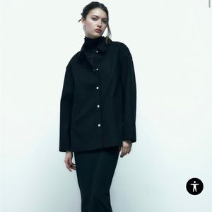 Zara Buttoned Oversized Overshirt